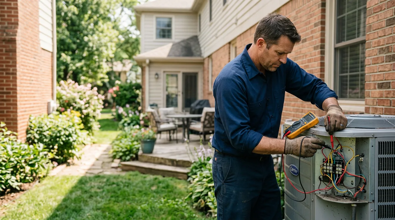HVAC technician working near Brookston, MN